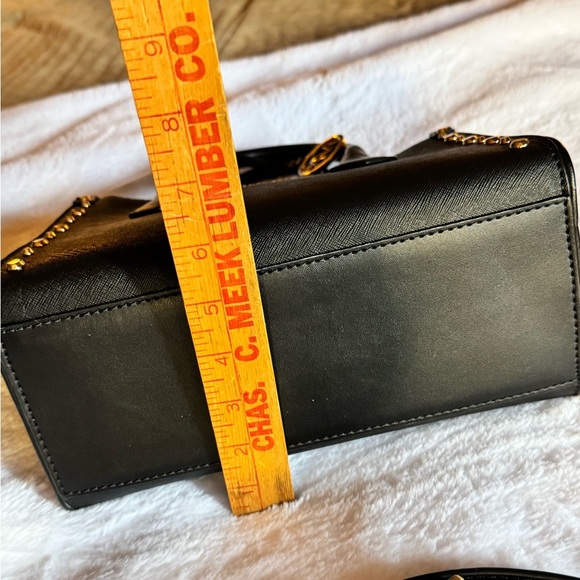 Michael Kors Black Satchel with Gold-Tone Accents (Retail 358.00) - Picture 4 of 8